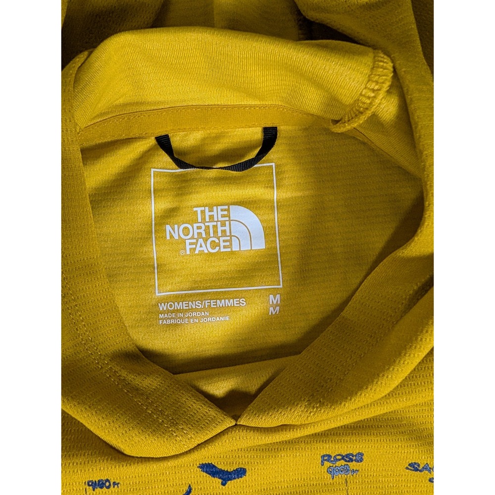 The North Face Womens Bridger Range Mountain Graphic Sun Hoodie Yellow M - Picture 7 of 10